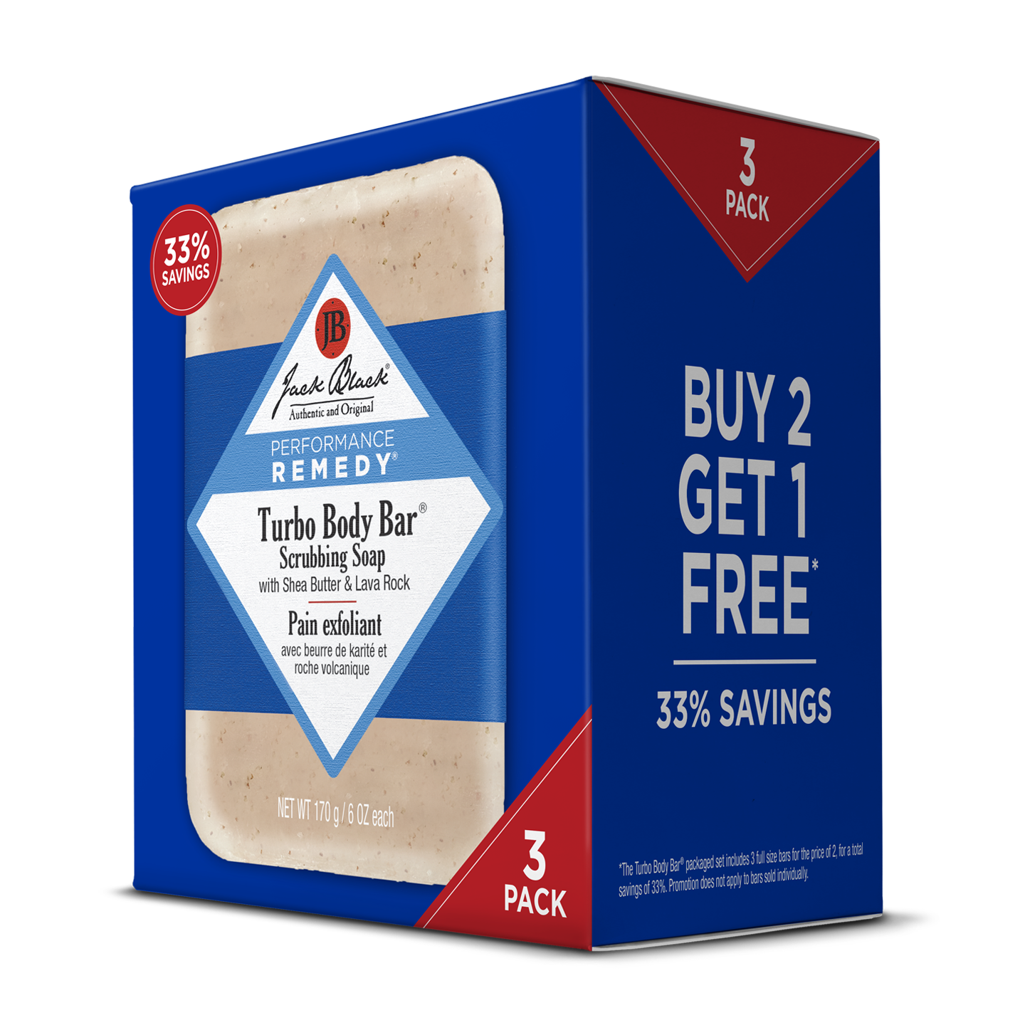 Turbo Body Bar® Scrubbing Soap. 3-pack